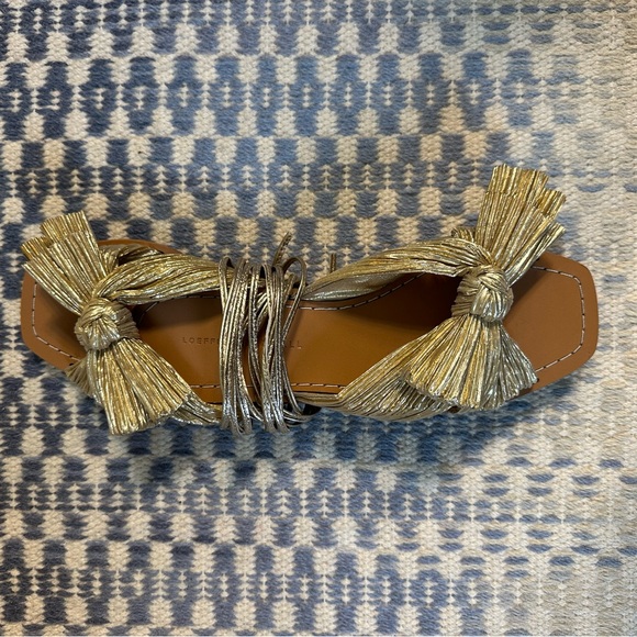 LOEFFLER RANDALL PEONY GOLD FLATS - Picture 4 of 4